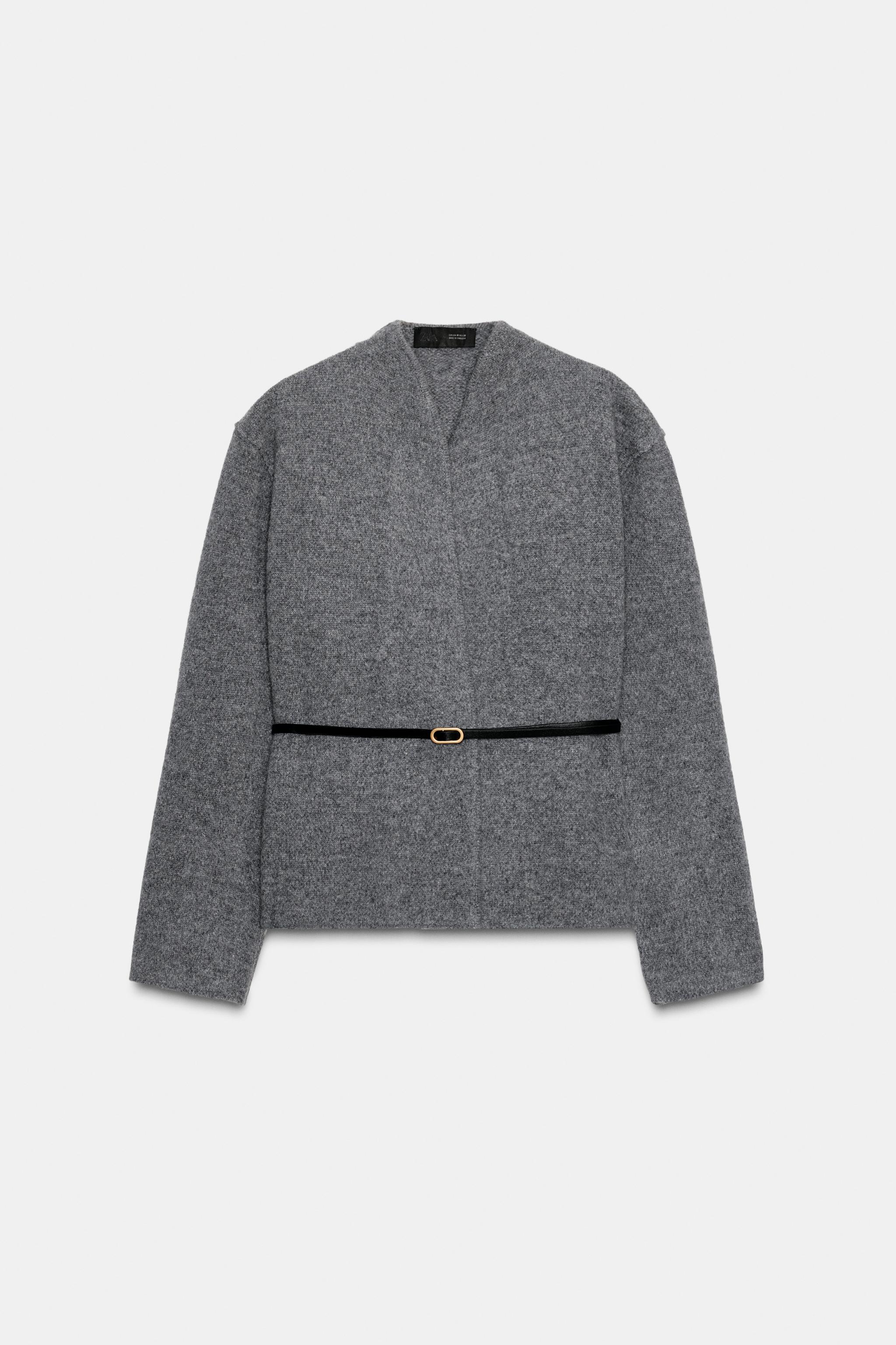 100% WOOL BELTED JACKET